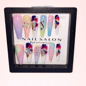 Colorful Pastel Press On Nail Set